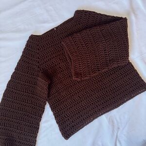 Cozy Brown Crochet Sweater